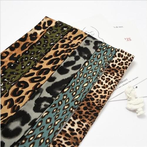New 90cm Leopard Print Chic Unique Lady Silk Chiffon Riband Scarves Bag Handbag Tie Decorative Scarf Lengthen Ribbon Hair Band