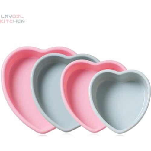 New 4/7/9/10 Inch Cake Silicone Mold High Temperature Resistant Heart-shaped Layered Rainbow Cake Bakeware Baking Tools