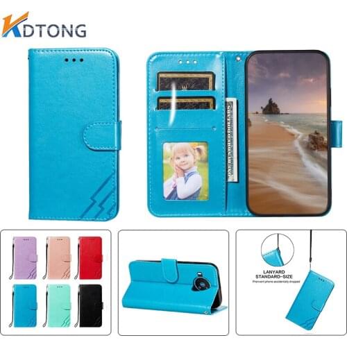 Solid Color Embossed Leather Case For Nokia 8.3 7.2 6.2 5.4 5.3 4.2 3.4 3.2 2.4 2.3 2.2 1.4 1.3 C1 Cute Phone Cases Cover