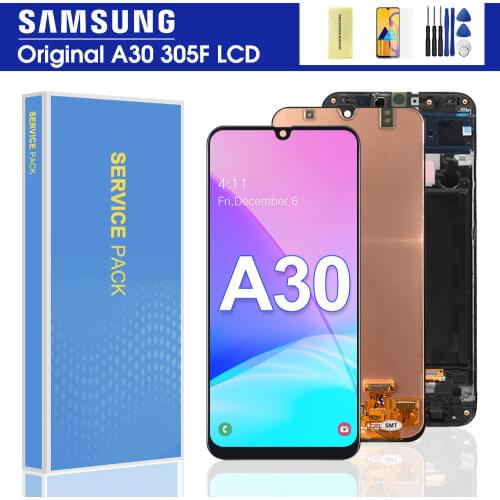 Original 6.4'' A30 LCD For SAMSUNG Galaxy For Samsung A30 A305/DS A305F A305FD A305A Display Touch Screen Digitizer Replacement