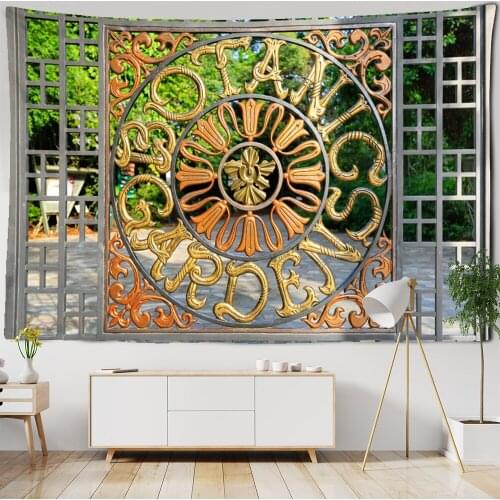 Scenery Outside the Window Tapestry Home Decoration Wall Hanging Hippie Mandala Bedspread Bohemian Art Home Decor