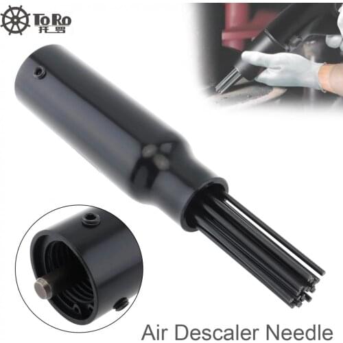 Black Pneumatic Needle Bundle Deruster Head Pneumatic Tool with 19 Needle for Rust and Welding Slag Removal