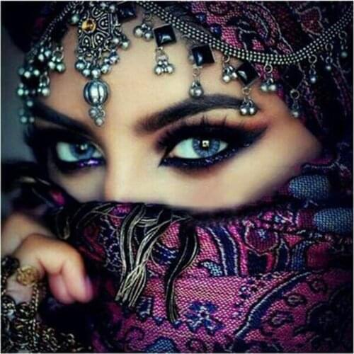 Portrait Woman DIY Cross Stitch 11CT Embroidery Kits Craft Needlework Set Cotton Thread Printed Canvas Home Wholesale