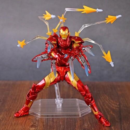 Revoltech Yamaguchi NO.013 Iron Man MK 37 Bleeding Edge Armor Ver. PVC Action Figure Collectible Model Toy