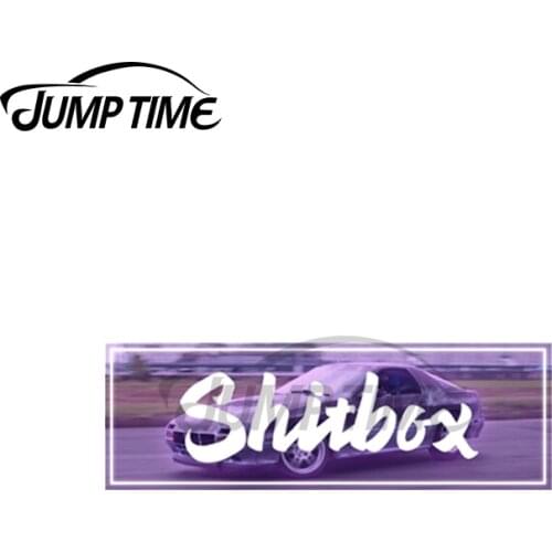 Jump Time 13 x 4cm For Shitbox Slap JDM Car Stickers Scratch-proof Window Personality Decal Graphics for Vehicle Bumper