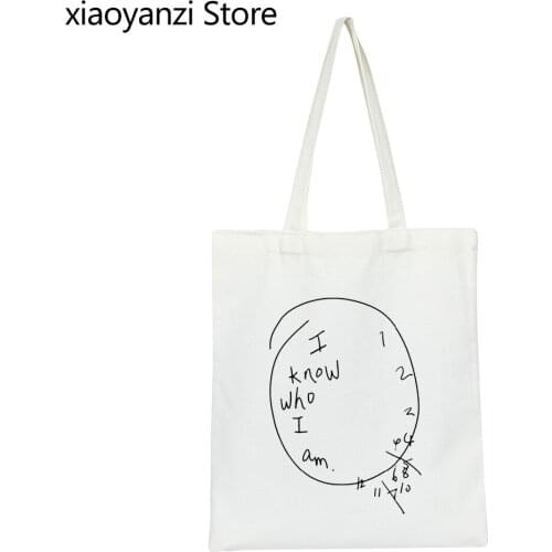 I know who i am wall Clock Hannibal Lector Eco Reusable Girls Fashion Handbag Fashion Women shoulder bags Tote Shopper Bag