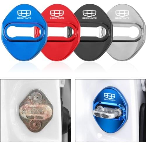 4Pcs Car Door Lock Protective Cover Stickers For Geely Boyue Haoyue Vision-X3 New emgrand Vision Binyue Emgrand-GS Emgrand-GL