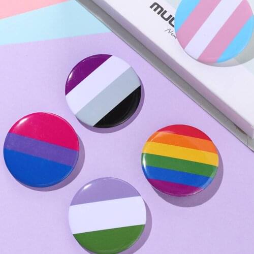 Pride Rainbow Gay Pins Tinplate Badge Lapel Denim Hat Brooches Gay Lesbian Bisexual Transgender Symbol Pin Collar Pin Accessorie