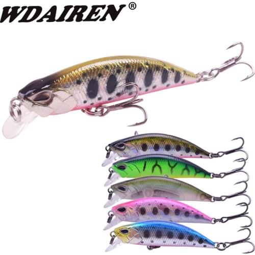 1Pcs 50mm 4.5g 55mm 6g Sinking Minnow Wobblers Lures for Fishing Fixed Weight Trout Fishing Bait Jerkbait Crankbait WD-500