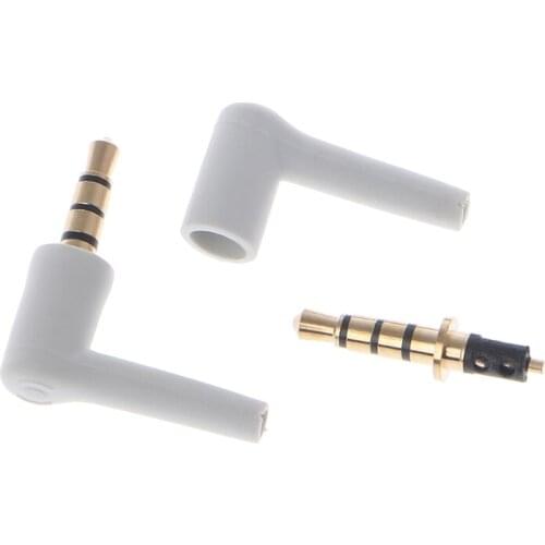 10 Pcs Gold Plated 3/4 3.5mm 90° Male Stereo Headphone Mini Jack Plug