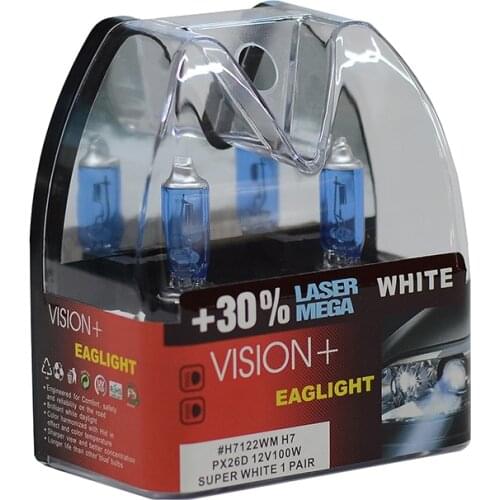 2pcs Super White Halogen Bulb H1 H3 H4 H7 H9 H11 9006 Auto Halogen Lamp Fog Lights 100W 12V 6000K Motorcycle Car Headlight Lamp