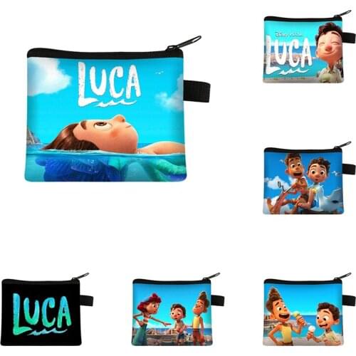 2021 Anime Disney Luca Little Girls Wallet Kawaii Childrens Coin Purse Simple Luca Pixar Cartoon Portable Coin Key Storage Bag