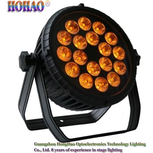 HOHAO Led Waterproof PAR 18x15W RGBWA 5in1 Outdoor Flat Light IP65 Rate Alluminum For Stage Wedding Dj The Concert FreeShipping