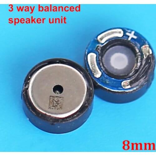 8mm Titanium Film Speaker unit 3 Way Balanced Frequency In Ear Headphone DIY