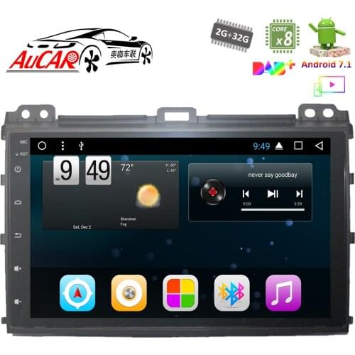 Android 7.1 9" GPS Navigation for Toyota Prado 120 Land Cruiser 2002-2009 car audio 1024*600 Bluetooth GPS Radio WIFI 4G AUX