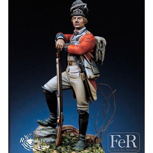 1/24 Royal Welch Fusiliers, Bunker Hill, 1775, Resin Model figure GK, Historical themes, Unassembled and unpainted kit