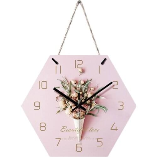 Lanyard Creative Mute Modern Design Large Wall Clock Clocks for Home Kitchen Living Room Decor Battery Operated Silent