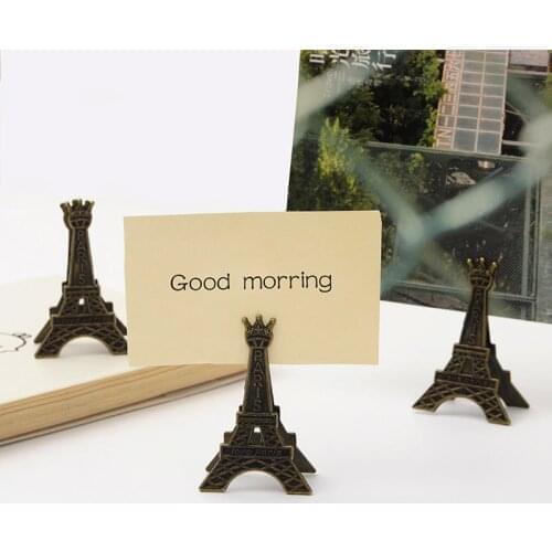 Cretive Effiel Tower Clips Metal Memo Paper Clips for Photo Paper Decoration School Office Supplies Gift Stationery Small Gifts