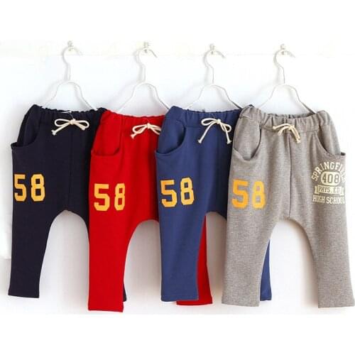 2015 Autumn hot sale harem pants kids new style fashion cotton boy girl pants baby harem pants 2-7 year 4 colors children pants