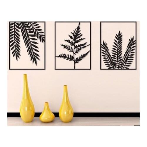 Living Room Metal Leaf Wall Crafts 45*60 cm Decoration Creative Home Decorate Pendant Sofa Background Sticker Corridor Luxury