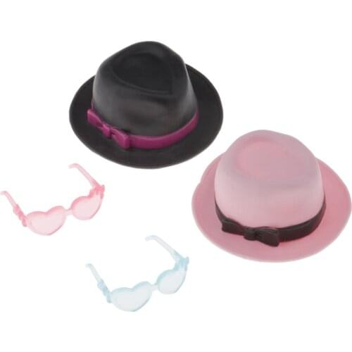 Fashion Doll Bowler Hat Handmade Dress Up for 1/6 Girl Doll, Kids Pretend Play Toys