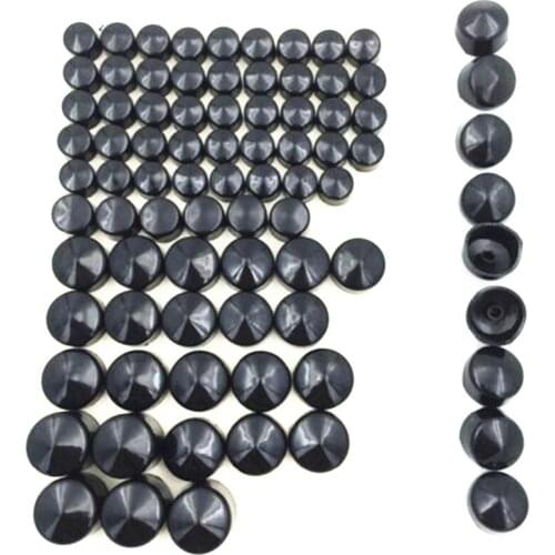 Motorcycle Chrome/Black ABS Plastic Bolt Toppers Caps Cover For Harley Road King Twin Cam FLH 1996-2006