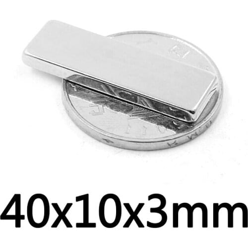 10-200pcs 40x10x3 Block Powerful N35 Magnets Sheet Permanent Magnet 40x10x3mm Neodymium Magnetic Super Strong 40*10*3mm