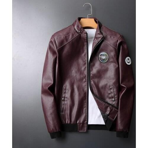 2020 New Mens Autumn Leisure New Brand Motorcycle Leather Jacket Jacket Winter Retro Jacket Faux Leather Explosion Style 0891