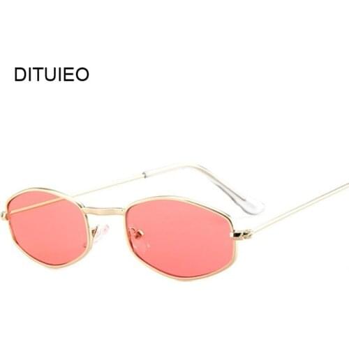 Metal Square Small Frame Sunglasses Woman Women Classic Vintage Colorful Mercury Ocean Film Fashion Mirror Sun Glasses