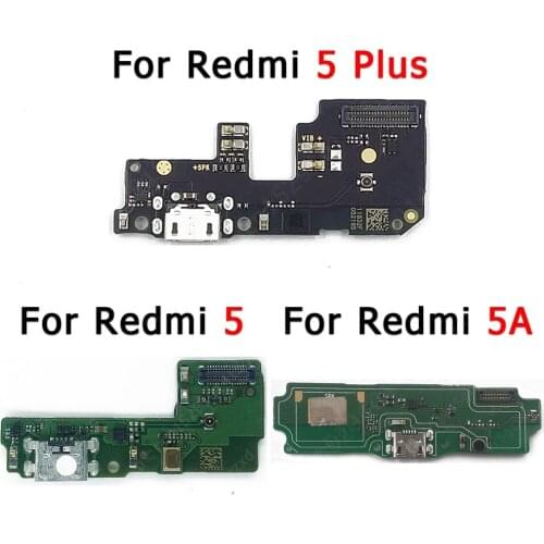 Original Charging Port For Xiaomi Redmi 5A 5 Plus 5Plus Charge Board Usb Connector Flex Cable Pcb Dock Replacement Spare Parts