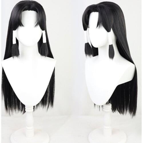 Anime Jujutsu Kaisen Kamo Noritoshi Cosplay Wig Black Long Style Heat Resistant Synthetic Hair Halloween Party Role Play + Wig