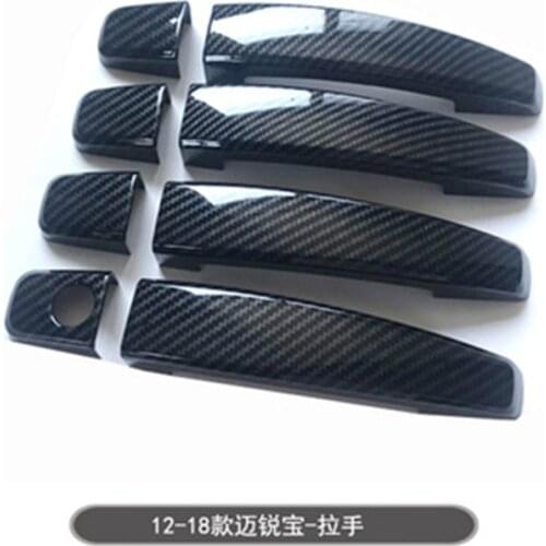 Car styling ABS Carbon fiber Door Bowl Door handle Protective covering Cover Trim for Chevrolet Malibu 2012-2018
