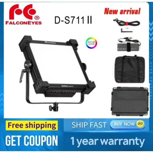 Falcon Eyes 100W RGB LED Video Fotografia Light Support Bluetooth(APP) Control 20 Scene Modes Continuous Lighting Lamp D-S711 II