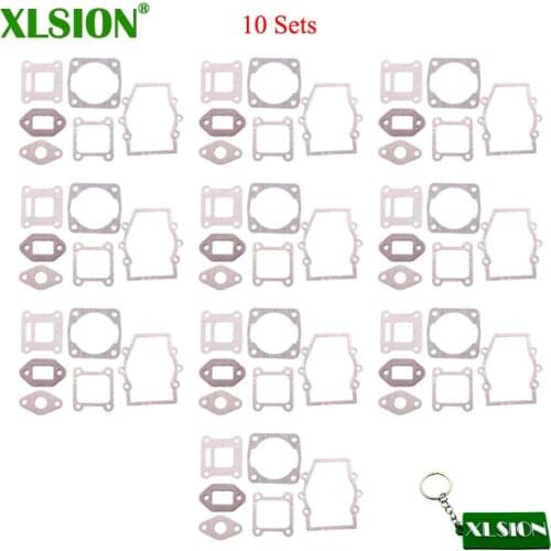 XLSION 10 Sets Engine Gasket Kit For 2 Stroke 47cc 49cc Mini Moto Dirt Pocket Bike Baby Crosser ATV Quad 4 Wheeler