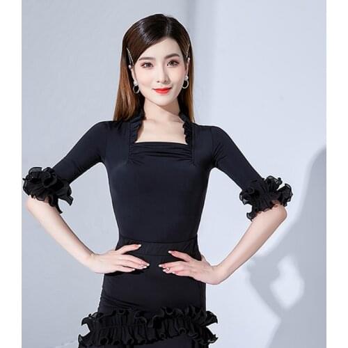 Latin Dance Costume For Women Fashion Lace Up Tango Ballroom Dancing Leotard Performance Stage Clothing Competition Wear YS2087