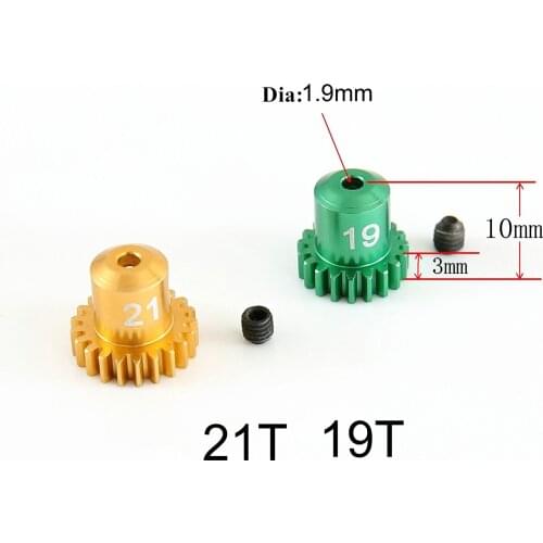 CNC Aluminum 19T / 21T Teeth Engine Pinion Gear for Motor Gears