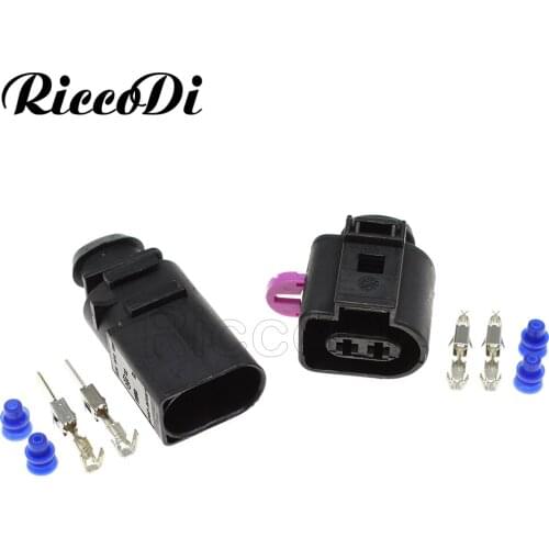 1/10Kits 3.5mm Automotive Wiring Harness Connector 1J0973722 8D0973822 Electrical Horn Plug 1J0 973 722 1717692-1 8D0 973 822