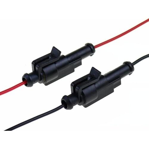 1set 1 Pin Way Car OEM Black Auto Vehicle Waterproof Electrical Connector Plug Adapter