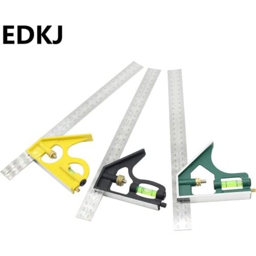 1PCS multi-function angle ruler stainless steel adjustable combination 45/90 degree square angle ruler measuring tool DAG