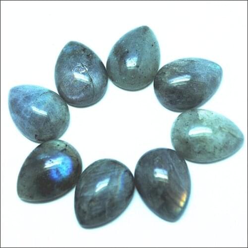 10pcs Natural Import Labradorite Stone Cabochons Beads Accessories For Charms Bracelets Pendants 10x14mm 13x18mm 15x20mm 18x25mm