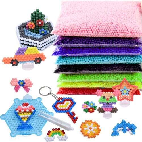 250g 36 Colors Crystal DIY Beads Water Spray Magic Hand Making 3D Puzzle Educational Toys for Children Kit Ball Game