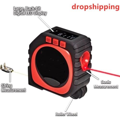 3 in 1 Measuring Tape With Roll Cord Mode High Accuracy Laser Digital Tape High Impact Professional Measuring Tool