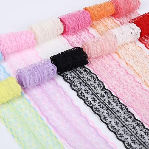 1 yards lace for needlework sewing fabric accessories the cloth tissu tissus costura for dress colorful 4.5cm wide DIY 2021
