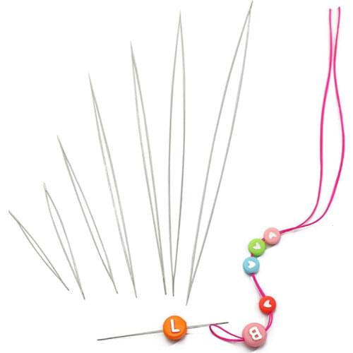 5Pcs Beading Needles Pins Open Curved Needle for Beads Bracelet DIY Jewelry Making Tools Handmade Beaded Threading Pins