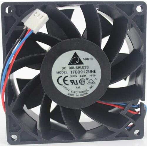 9038 oversize air volume 9cm high speed violent fan 2.28A TFB0912UHE car modification