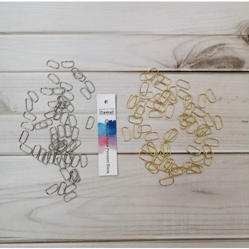 Camal 300pcs 6x12mm Gold/Chrome D shaped 304 Stainless Rings Pins Hooks Connectors Crystal Beads Prisms Chandelier Lamp Parts