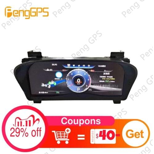 Digital Dashboard Panel For Toyota Alphard 30 2013-2019 Virtual Instrument Cluster Cockpit LCD Speedometer Multimedia Headunit