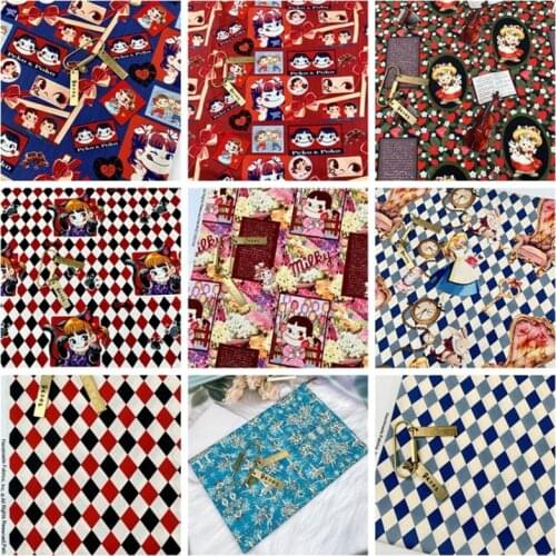 Childrens cartoon character multicolor digital printing cotton jersey baby clothes DIY every half meter cotton fabric