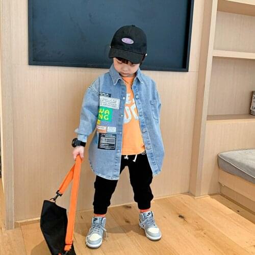 Fashion Jean Spring Autumn Coat Outerwear Top Children Clothes Kids Costume Teenage Gift Plus Size Boy Clothing High Quality