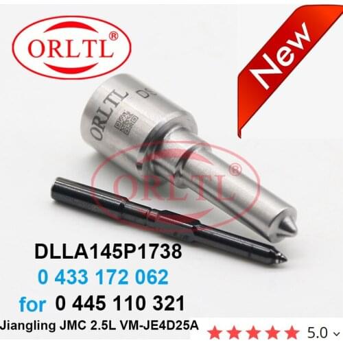 ORLTL Auto Fuel Injector Nozzle DLLA145P1738 0433172062 0 433 172 062 for 0445110321 0 445 110 321 Jiangling JMC 2.5L VM-JE4D25A